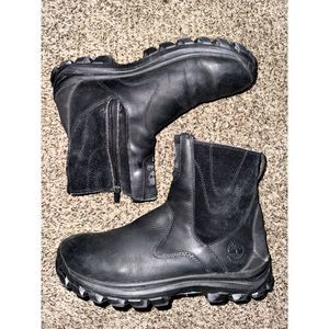 TIMBERLAND 200 GRAM PRIMALOFT LEATHER NUBUCK BOOTS BLACK/BLACK SIZE 10